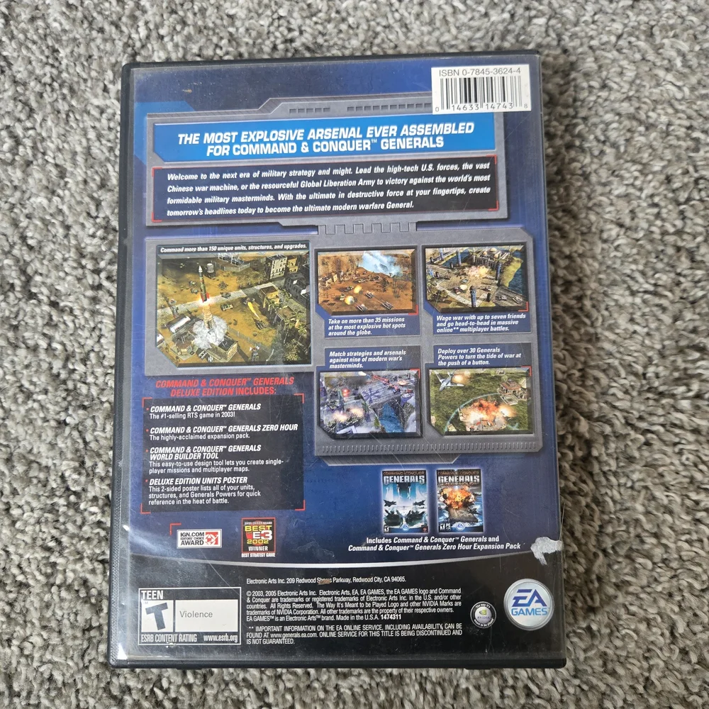 Command & Conquer: Generals Deluxe Edition PC Game - EA Games Black Case